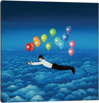 Free Flight Canvas Art Print - Playful Surrealism