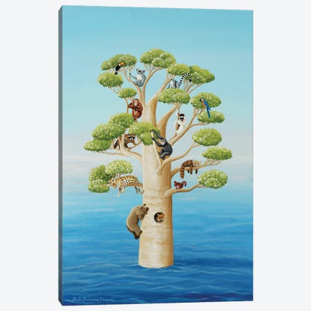 Noah Tree Canvas Print #PBN32} by Paule Bernard Roussel Canvas Art Print