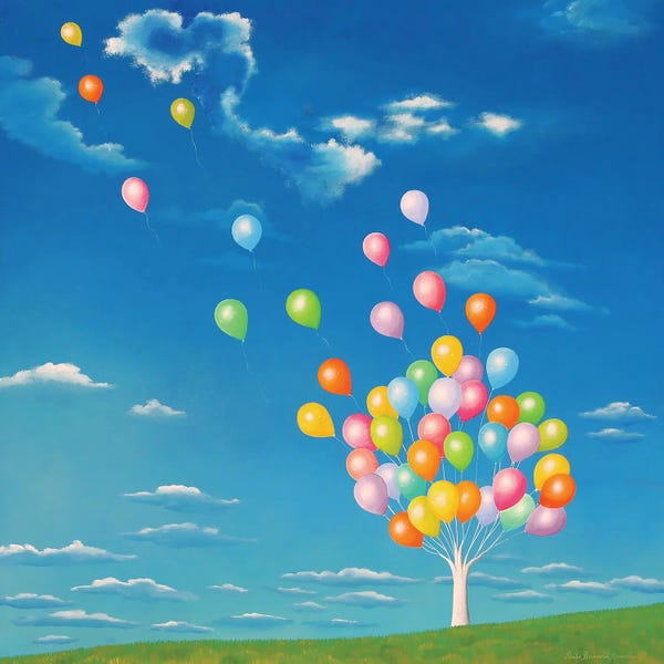 Playful Surrealism: Tree In The Sky by Paule Bernard Roussel