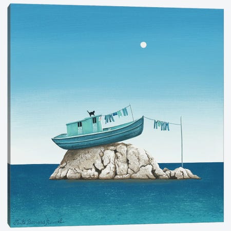 Laundry Boat Canvas Print #PBN37} by Paule Bernard Roussel Canvas Wall Art