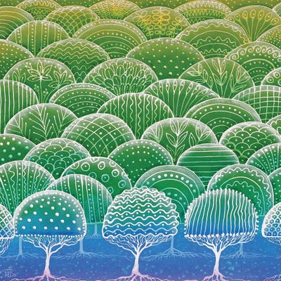 Chlorophyll by Paule Bernard Roussel metal wall art