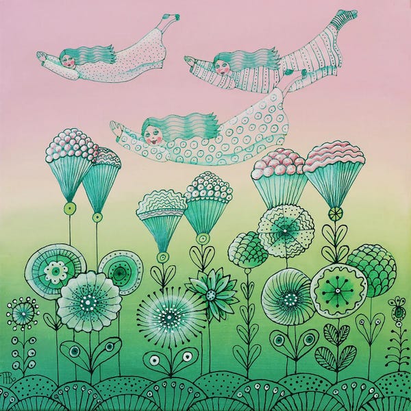 Paule Bernard Roussel: Flower Girls by Paule Bernard Roussel