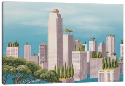 Aarch Over The City Canvas Art Print - Playful Surrealism