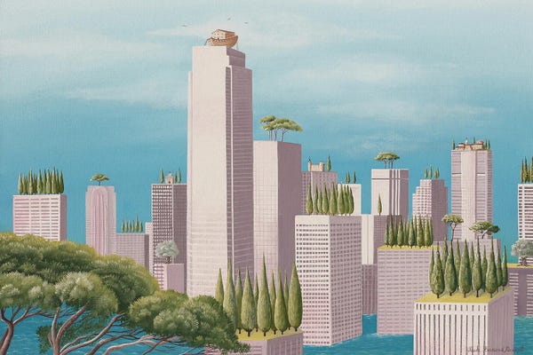 Playful Surrealism: Aarch Over The City by Paule Bernard Roussel