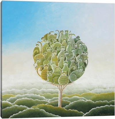 The Cat Tree Canvas Art Print - Paule Bernard Roussel