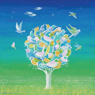 Feather Tree by Paule Bernard Roussel framed wall art