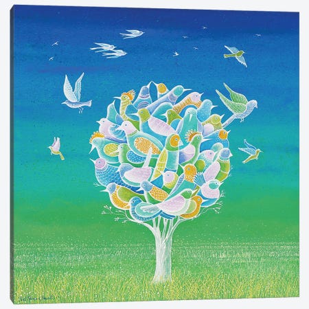 Feather Tree Canvas Print #PBN71} by Paule Bernard Roussel Canvas Art Print