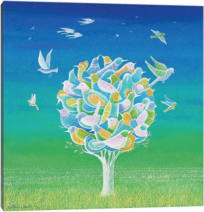 Feather Tree Canvas Art Print - Paule Bernard Roussel
