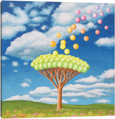 Ascending Seeds Canvas Art Print - Balloons