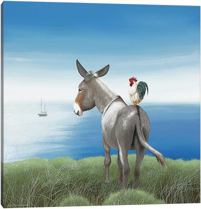 Can't You See It Coming? Canvas Art Print - Donkey Art