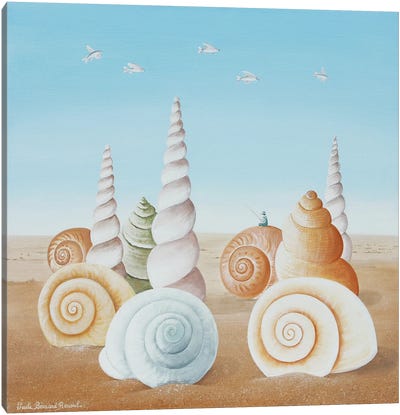 To Fish In The Desert Canvas Art Print - Playful Surrealism