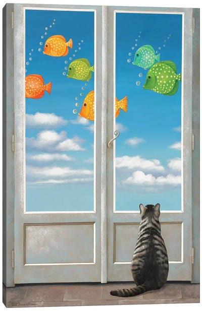 April Fool's Day Canvas Art Print - Pet Obsessed