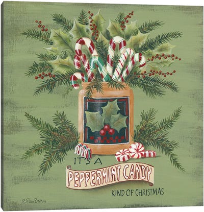 A Peppermint Christmas   Canvas Art Print