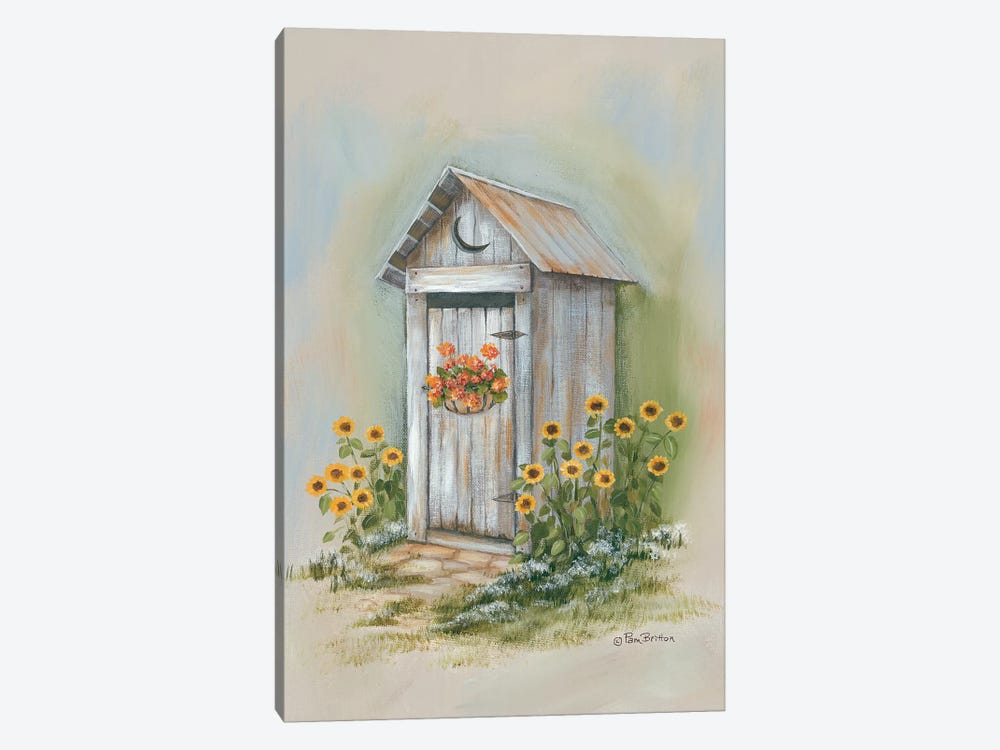 Country Outhouse I by Pam Britton 1-piece Canvas Artwork