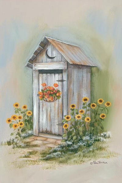 Wildflowers: Country Outhouse I by Pam Britton