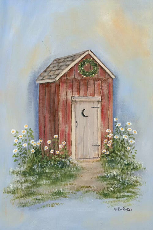 Country Outhouse II Canvas Art by Pam Britton | iCanvas