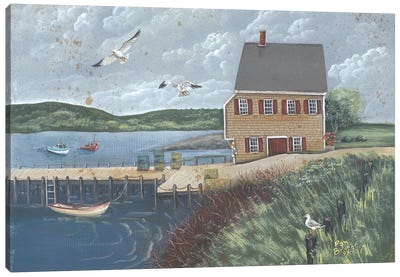 Cate's House Canvas Art Print - Gull & Seagull Art