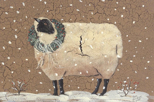 Pam Britton: Christmas Sheep by Pam Britton