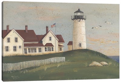 Nobska Canvas Art Print - Lighthouse Art