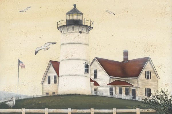 Lighthouses: Nobska In Fog by Pam Britton