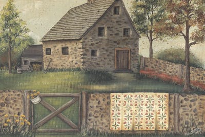 Stone House Retreat by Pam Britton art print