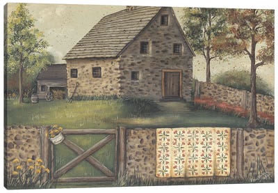 Stone House Retreat Canvas Art Print - Pam Britton