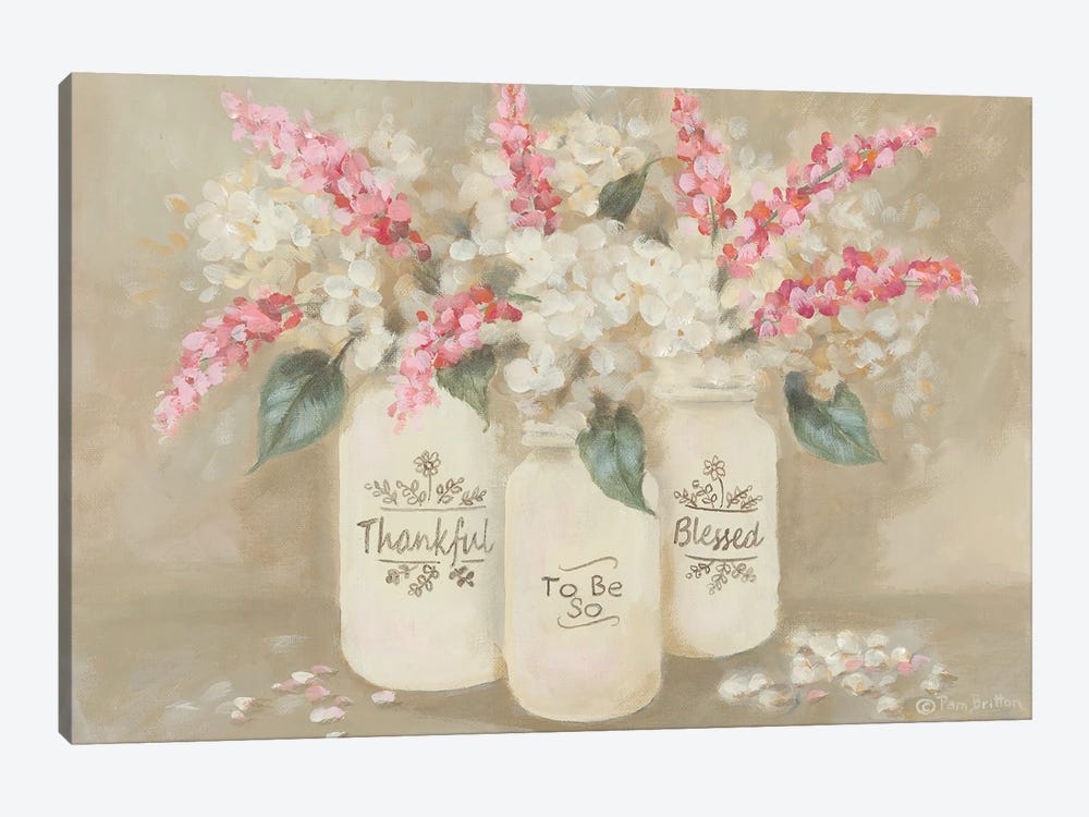 Thankful To Be So Blessed by Pam Britton 1-piece Canvas Wall Art