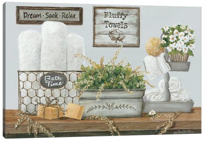 Fluffy Towels Canvas Art Print - Pam Britton