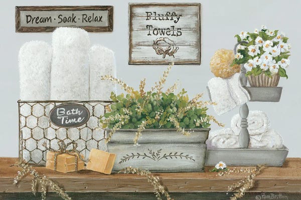 Calm: Fluffy Towels by Pam Britton