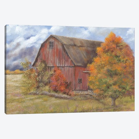 Autumn Barn Canvas Print #PBR67} by Pam Britton Canvas Print