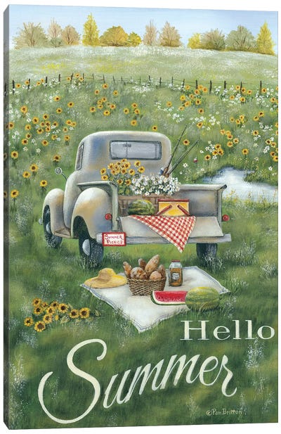 Hello Summer Canvas Art Print - Pam Britton