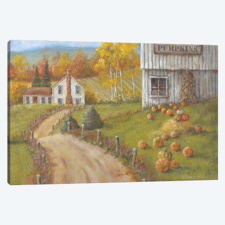 Harvest Pumpkin Farm Canvas Print #PBR70} by Pam Britton Canvas Print
