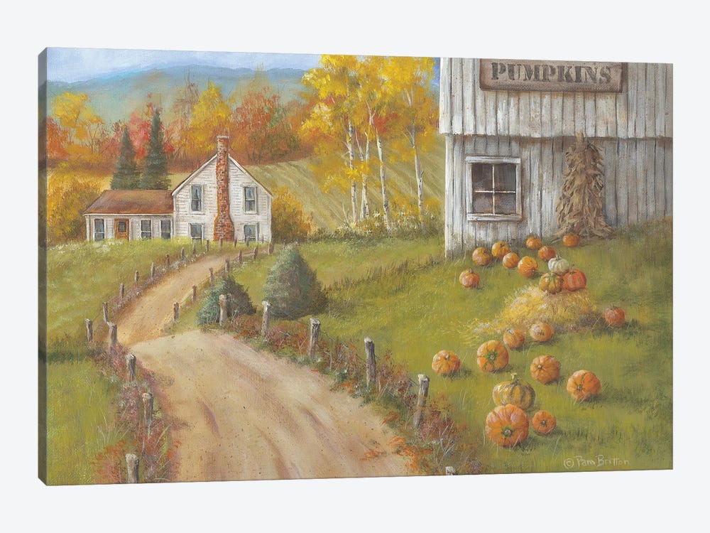 Harvest Pumpkin Farm by Pam Britton 1-piece Canvas Print