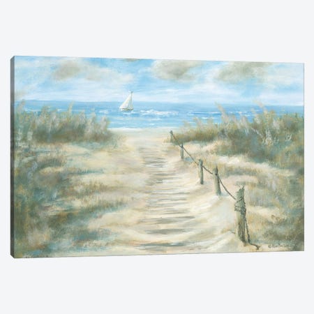 Path To Sandy Beach Canvas Print #PBR77} by Pam Britton Canvas Art