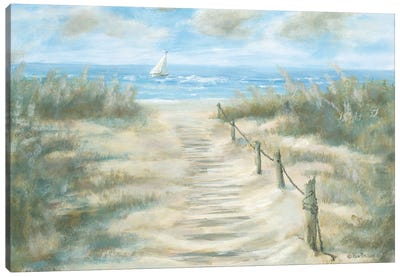 Path To Sandy Beach Canvas Art Print - Pam Britton