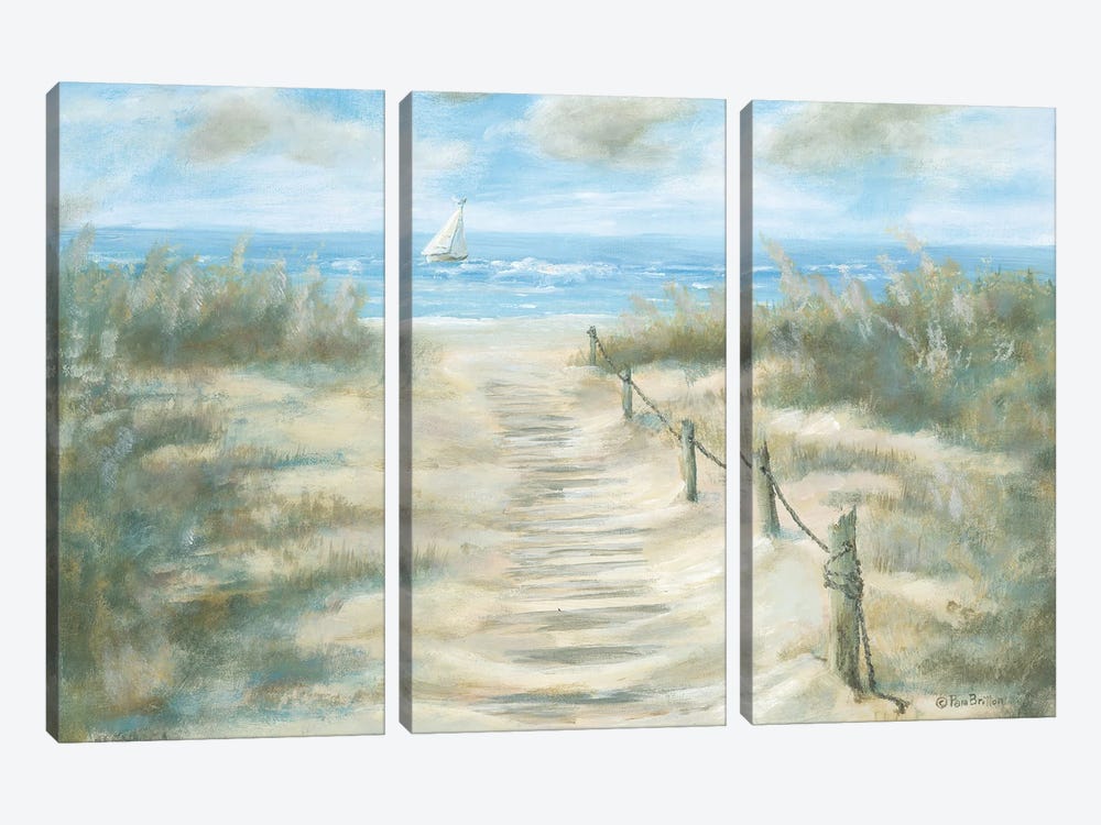 Path To Sandy Beach by Pam Britton 3-piece Canvas Artwork