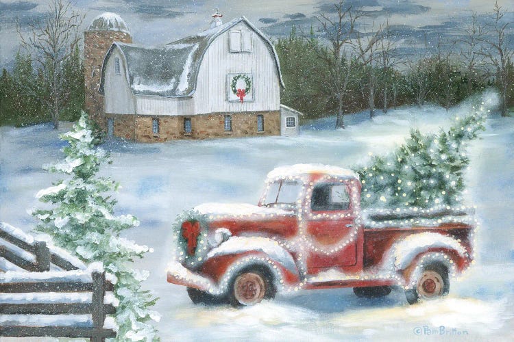 A Christmas Truck by Pam Britton wall art