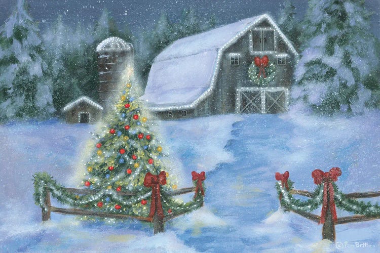 A Glowing Christmas by Pam Britton wall art