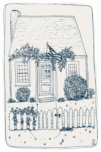 American Flags: Homes Of New England XVI by Pascale Berkowitz