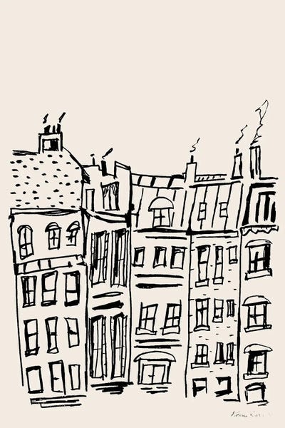 Black & White Drawings & Illustrations: Parisienne Rooftops by Pascale Berkowitz