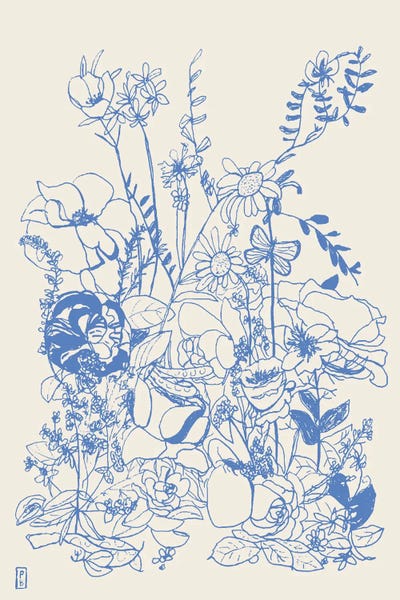 Butterflies and Flowers: Spring Flower Bouquet by Pascale Berkowitz