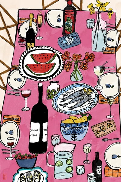 Modern Tablescapes: Watermelon Summer by Pascale Berkowitz