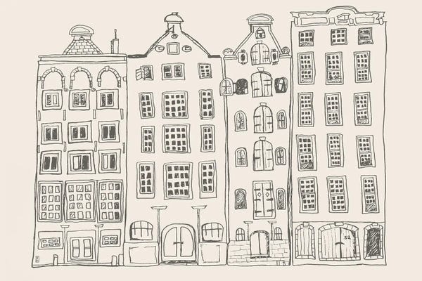 Black & White Drawings & Illustrations: Amsterdam by Pascale Berkowitz