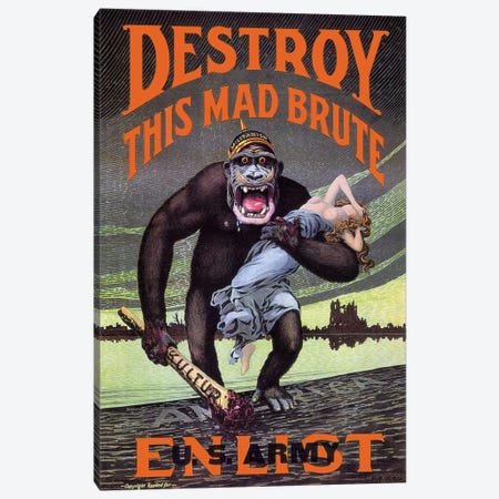 Destroy This Mad Brute Canvas Print #PCA115} by Print Collection Canvas Artwork