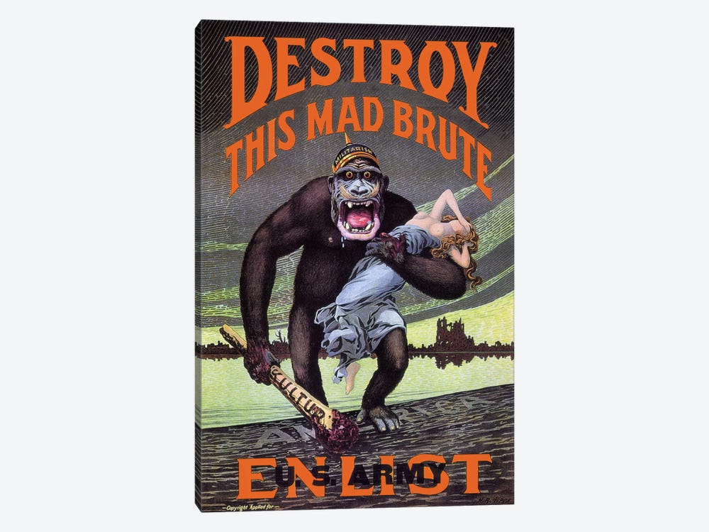 Destroy This Mad Brute by Print Collection 1-piece Canvas Wall Art