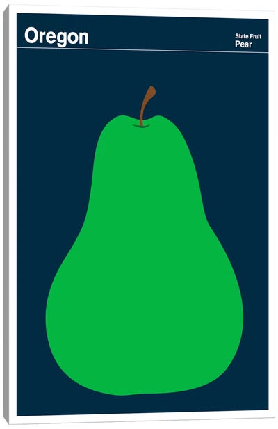 State Posters 16 Canvas Art Print - Pear Art