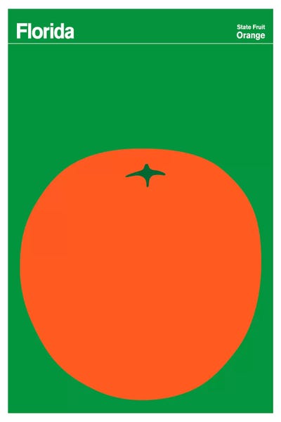 Kids Educational Art: State Posters FL by Print Collection