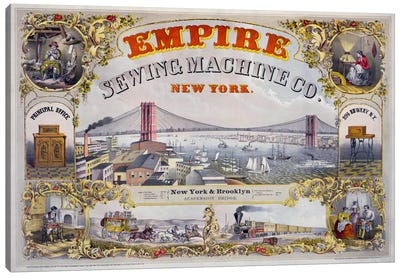 Empire Sewing Machine Co. Canvas Art Print - Laundry Room Art