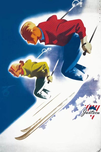 Jantzen by Binder Man and Women, Ski 1947 by Print Collection canvas print