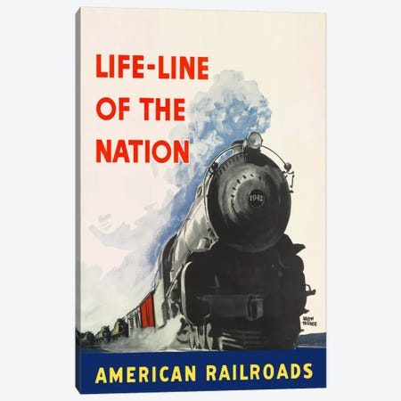 Life-line of the Nation American Railroads Canvas Print #PCA352} by Print Collection Art Print